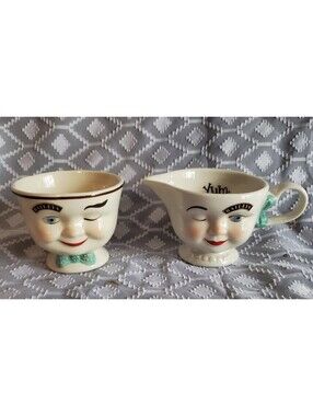 Vtg 1960's Baileys Cream/sugar With 2 Mugs